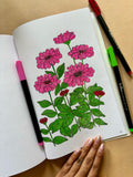 Enchanting florals - A Stress-Relieving & Mindful Colouring Book