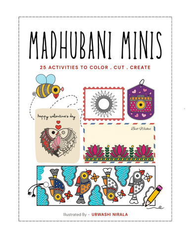 Madhubani Minis - 25 Activities to Color . Cut . Create